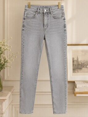 H&M Divided Gray Wash High Rise Skinny Jeans | Like New